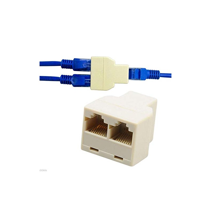 VizGiz 4 Pack RJ45 Splitter Connector Adapter 1 to 2