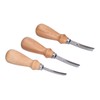 3Pcs Leather Edge Bevelers 4 6 8mm Stainless Steel Durable