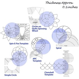 Quilting Templates Ruler Sewing Machine Domestic Free Motion Transparent Meander