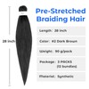 BNG QUAD Pre-Stretched Braiding Hair, 20 inch 4 Pack 12