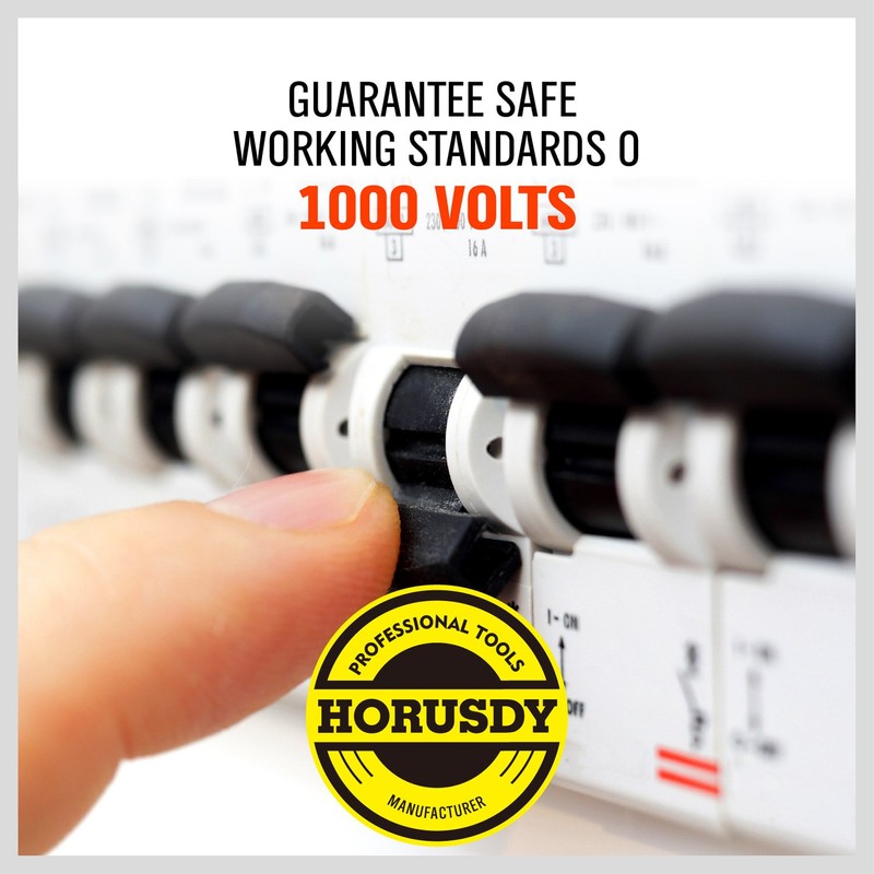 HORUSDY 6-Piece 1000v Insulated Screwdriver Set, Magnetic Tip Electrician screwdriver