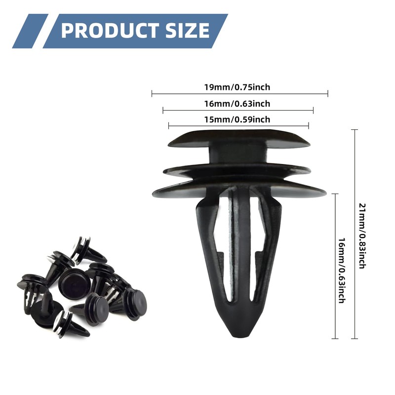 10 PCS Car Body Retainer Clips Set Tailgate Handle Rod