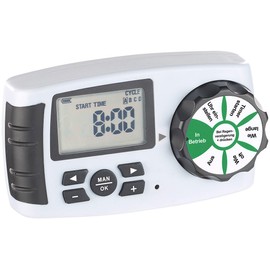 Royal Gardineer Accessories for Lawn Irrigation System: Irrigation Computer BWC-400 for 4 Irrigation Adaptors, Magnetic Valve (Garden Irrigation Computer, Automatic Watering Timer)