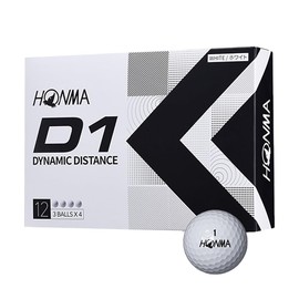 Honma Golf Ball D1 D-1 BT2201 2-Piece Soft Ionomer Distance Golf Ball 1 Dozen 12 Balls Cost-Effectiveness Honma Golf Honma HONMA/BT2201/White