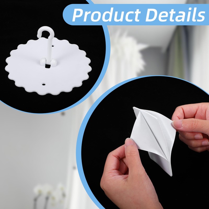 IANFAN 2 Set Ceiling Mosquito Net Hooks, Super Glue Bed