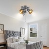 SEEBLEN 3-Light Ceiling Lights with Pull Chain, Adjustable Round Kitchen