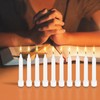 Mega Candles 10 pcs Unscented 4 Inch White Taper Candles,