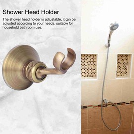VIFERR Shower Head Holder Brass Shower Head Holder Adjustable Hand Shower Holder Wall Mounted Shower Head Holder Base for Home, Bathroom, Hotel