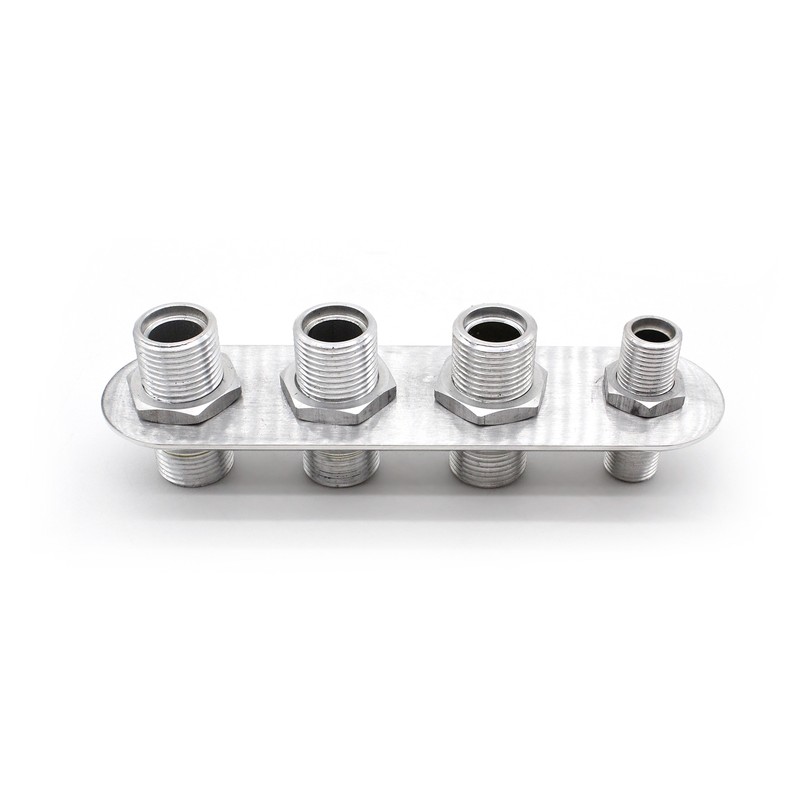 4 Port Aluminum Firewall Heater and A/C Bulkhead Inline