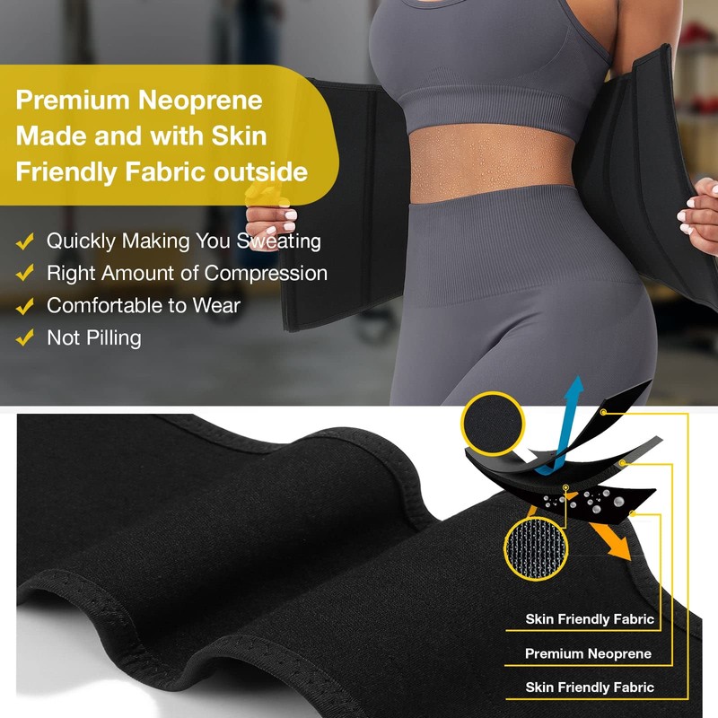 FeelinGirl Sauna Waist Trainer for Women Long Torso Plus Size