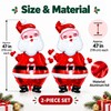 Large Santa Claus Foil Balloons for Christmas Decorating – 2-Pack
