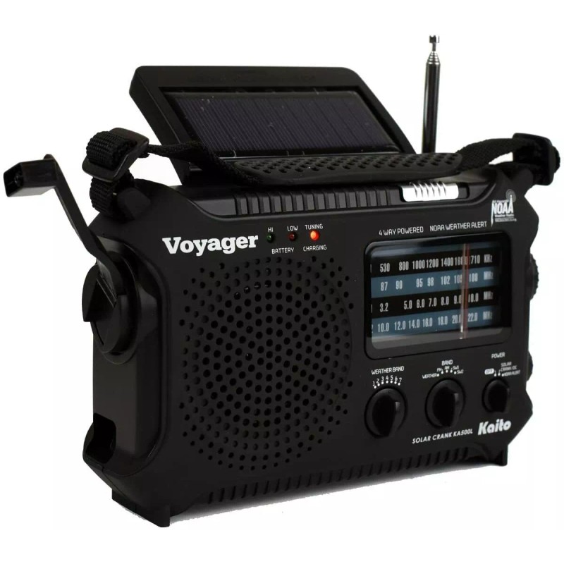 Kaito KA500L Emergency AM/FM/SW NOAA Weather Alert Radio with Flashlight
