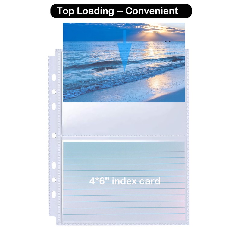 BYSLBTY 30 Pack 4x6 Recipe Card Protectors for 6 or