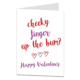 Very Rude Valentine's Card For Him & Her Filthy Inappropriate Design