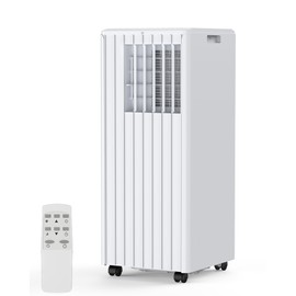 8,000 BTU Portable Air Conditioner, 3-In-1 Portable AC Unit With Cool, Dehumidifier and Fan Modes for Rooms Up to 350 Sq.Ft, Remote Control, 24 Hour Timer, Window Kits Included