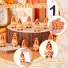 DoubleFill 50 Pcs Thanksgiving Pumpkin Mini Gnomes Figurines Fall Miniatures