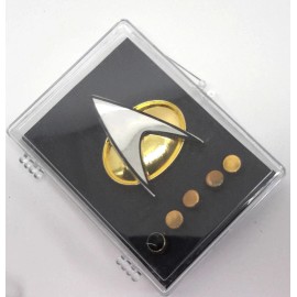 Star Trek CARDED QMX Deluxe Magnetic Badge- NG/Voyager/Ter - Next Gen Deluxe Set w Pips