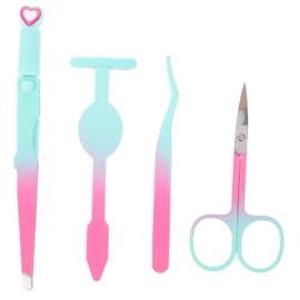 WOONEKY 1 Set Eyebrow Tweezers Colorful Metal Beauty Eyelash Holder Women Eyebrow Tweezers