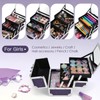 Joligrace Makeup Case for Girls Cosmetic Train Case Makeup Storage