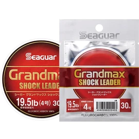 Seaguar Line Leader Seaguar Grand Max Shock Leader, Fluorocarbon Fishing Line, 30m, 2 No, 10.5 lb, Clear