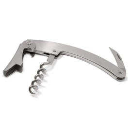 [3 PACK] Stainless Steel Bar Corkscrew with Foil Cutter - Wine Bottle Opener, Bottle Opener - Built in Bottle Opener and Knife - Waiters Corkscrew by EcoQuality