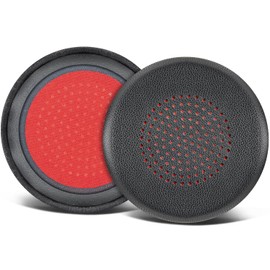 SOULWIT Lambskin Replacement Earpads Cover for Plantronics Voyager Focus B825/1&2 UC, Voyager 4210/4220, Cushions Ear Pads for Poly BlackWire 5200/C5200/5210/C5210/C5220/7225, Backbeat Sense - Black