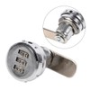 AUNMAS Cabinet Coded Lock, Stainless Steel Silver 3 Digit Code
