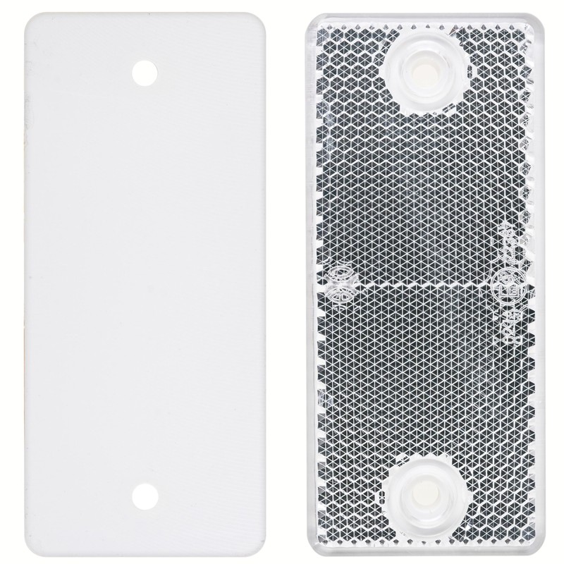 Pack of 4 White Rectangular Screw-On Reflectors 90 x 40