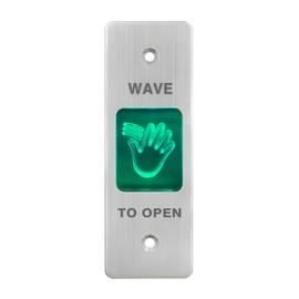 Infrared Sensor Exit Button DC 12V 24V Wall Embedded Mount IR Door Release Touch-Free Switch No Touch Exit Button with LED Light Indicator for Door Access Control