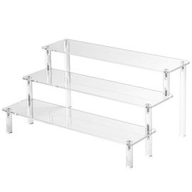 Acrylic Risers Display Stands, 3 Tier Perfume Organizer Display Shelf & Versatile Cupcake Stand Holder, Display Risers for Figures, Dessert Shelves for Party for Decoration and Organizer