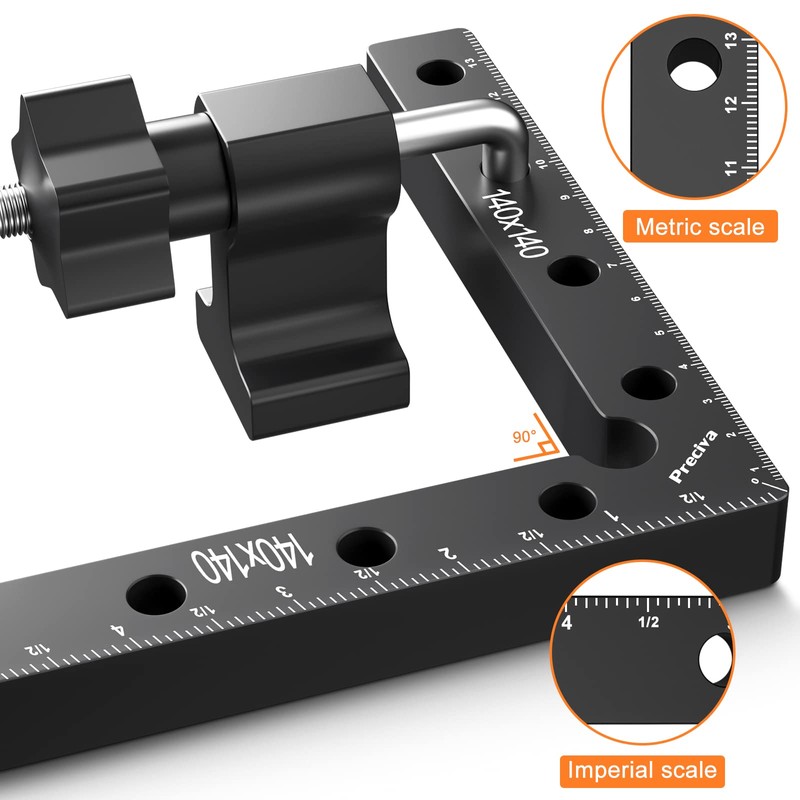 90 Degree Positioning Angle, Preciva Right Angle Aluminum Alloy Clamps