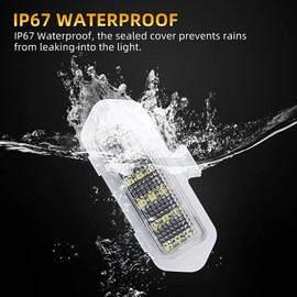 JAMESVAN for Chevy Silverado GMC 2003-2006 Sierra 1500 18 LED Mirror Puddle Lights 6000K White Mirror Light, Pack of 2 pcs