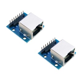 Teansic 2PCS RJ45 Breakout Board with LED Lights,8P8C Female Socket Connector with PCB Board,2.54 Pitch RJ45 Adapter Test Board with Pin Headers