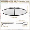 Fire Pit Spark Screen,36inch Heavy Duty Foldable Fire Pit Cover,Outdoor