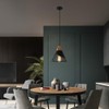 Mxsaoud Black Pendant Lights Kitchen Island,Black Pendant Light,Adjustable Wood Hanging