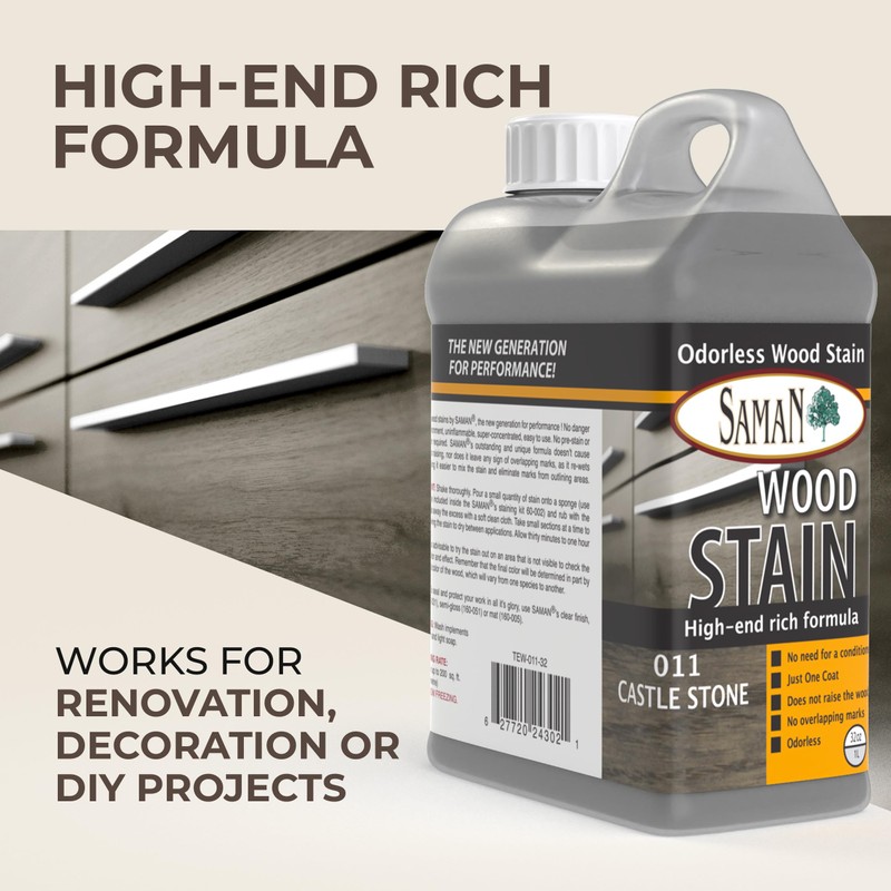 SamaN Interior Water Based Wood Stain - Natural Stain for