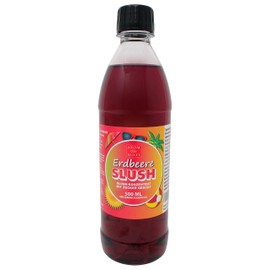Strawberry Slush Concentrate 500 ml, Mixing Ratio 1:5 | Slush Ice | Crush Ice | Water Ice | Granita | No Artificial Dyes | for Slushie Maker