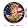 Veterans Challenge Coin with Clear Protective Case – Proud of