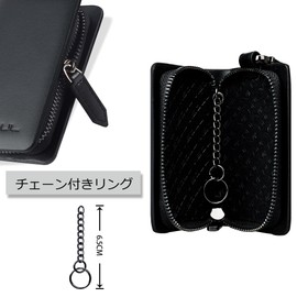 VISOUL Smart Key Case, Genuine Leather, Italian Leather, Cover Type, Key Holder, Cowhide, Men's Car Key Cover (A-Type, Opens Left and Right)