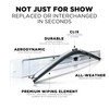 ClixWipers 22" + 22" (Set of 2) Chrome All Weather