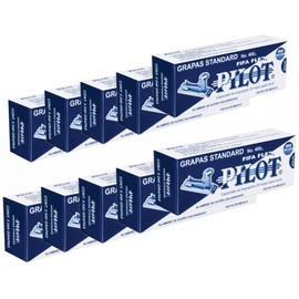 Kit De 10 Grapas Standar Pilot N° 400 Punta Cincelada Paquete De 5040 Piezas Cada Uno/PSA COMPUTO Y PAPELERIA