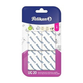 Pelikan Bread UG 20 White Eraser Suitable for Technical, Artistic and School Drawings, Charcoal and Graphite, Pack of 4