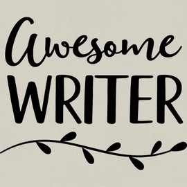 CafePress Writer Gift Author Canvas Tote Top Zipper Closure