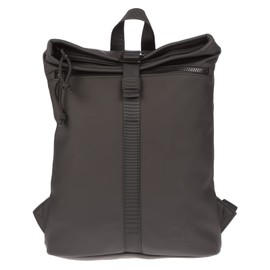 Christian Wippermann Small Women's Roll Up Backpack Tarpaulin Bag Bicycle Backpack Courier Rollup Bag, black