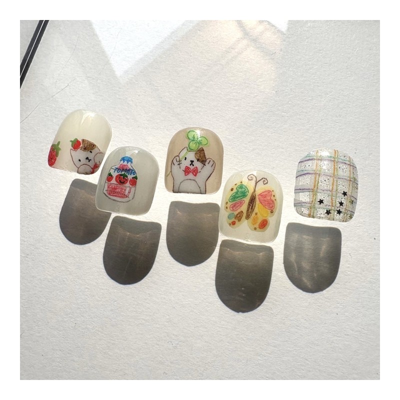 [Ar] Tomato Friend Handmade Nail Tip Drawing Nail Art Specialist