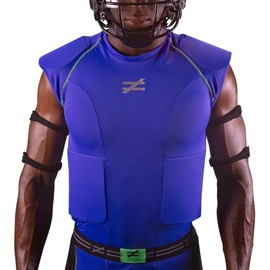 Unequal Invincible Padded Compression Shirt with Rib & Shoulder Protection for Football (Youth Sizes)