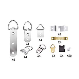 Goodway Pack of 96 Hangers for Picture Frames Set | Prong Hanger with Screws for Home and Office | Picture Hanger for Photo, Picture, Painting