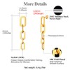 FOCALOOK Women's Earrings 18k Gold Plated Chain Design Dangle Earrings