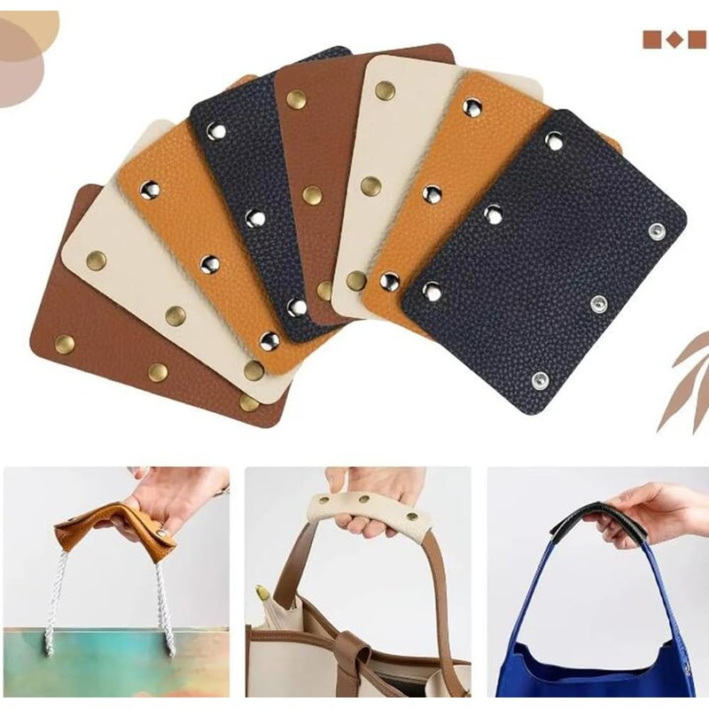 LIKENNY Bag Handle Cover, Set of 2, PU Leather, Bag