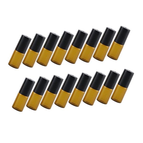 PACKOVE 20pcs Glass Roller Bottles Essential Oil Roll Containers Leak